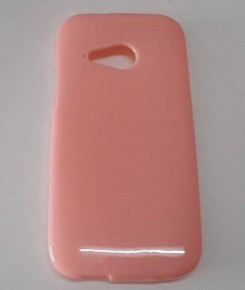 Силиконов гръб ТПУ гланц за HTC ONE Mini 2 M8 розов